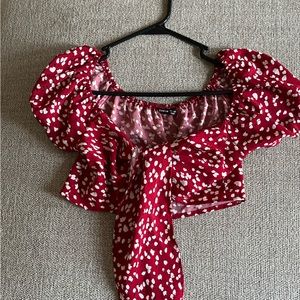 Shein Knot Tie Crop Top